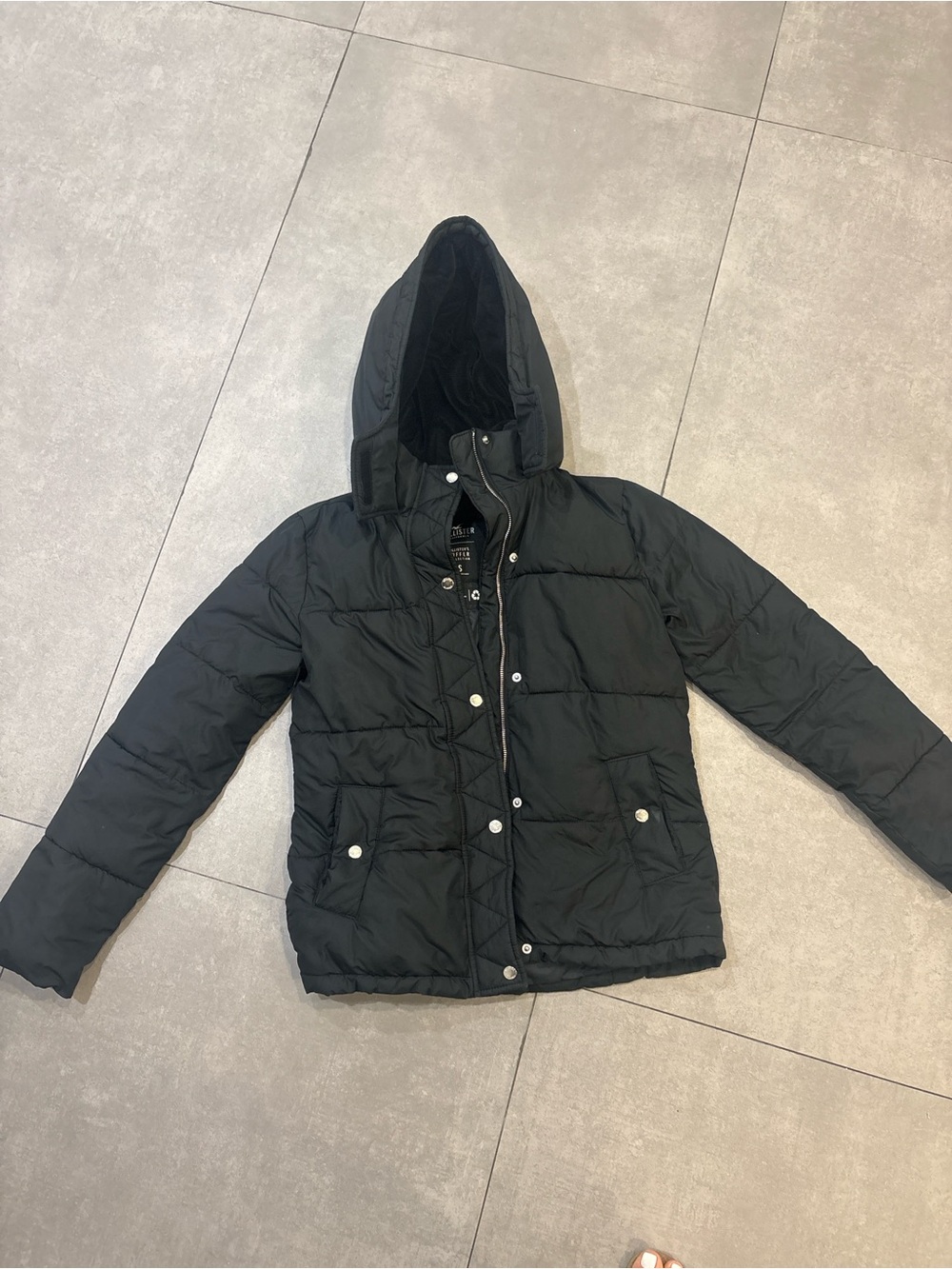 Kids Black Hooded Puffer Jacket - Brand Unspecifie